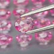 Superb rose cut 2.29ct pink Sapphire set