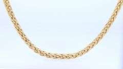 Elegant 18kt Wheat Link Chain Necklace
