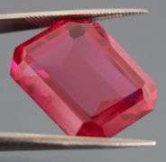 Substantial 23.58ct lab grown top red Ruby