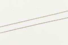 10K White Gold 0.6mm Rolling Woven Twist Chain Link Necklace