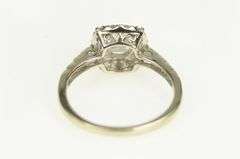 14K White Gold 1.81 Ctw Cushion Diamond Halo Engagement Ring