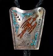 Turquoise and Coral Bolo Tie