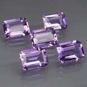 Vibrant 7.54ct 8x6mm real Bolivian Amethyst set