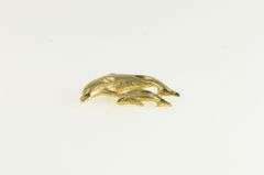 14K Yellow Gold Jumping Dolphin Ocean Animal Marine Life Charm/Pendant