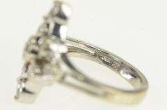 14K White Gold 0.50 Ctw Diamond North Star Cluster Statement Ring