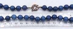 Lapis Beads Necklace with Toggle Clasp