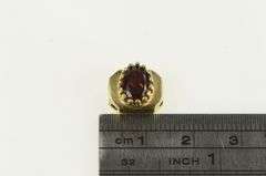 14K Yellow Gold Oval Garnet Vintage Slide Bracelet Charm/Pendant