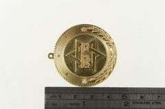 14K Yellow Gold Jewish Star of David Hebrew Diamond Charm/Pendant