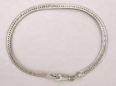 Herring Bone Chain Bracelet in Sterling Silver