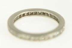 Platinum 0.75 Ctw Diamond Eternity Wedding Band Ring