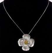 Dogwood Flower Set In Sterling Silver