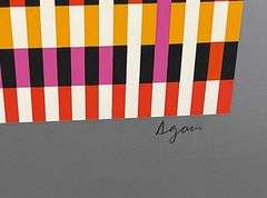 Rare Yaacov Agam Original Lithograph Hand Signed