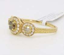 Three Stone Colored Diamond Ring