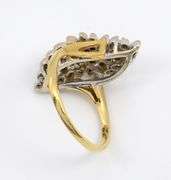 Pretty 14k YG Waterfall Ring with Diamonds