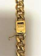 Huge Limited 302.5 Grams MLB 14 Kt Gold Plated Curb Link Chain Necklace.