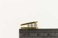 10K Yellow Gold Diamond Graduated Bar Drop Vintage Pendant