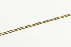 14K Yellow Gold 0.8mm Serpentine Chain Flat Wavy Link Necklace