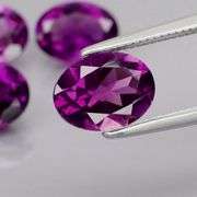 Glittering 4.19ct 8x6mm real Bolivian Amethyst set