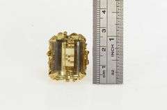 14K Yellow Gold Smoky Quartz Calla Lily Floral Cocktail Ring