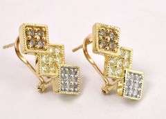 Dazzling Diamond Dangle Earrings in 14K Yellow Gold
