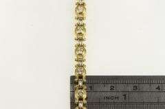 14K Yellow Gold 1.44 Ctw Diamond Bar Link Vintage Chain Bracelet