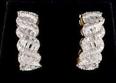 Vermeil J-Hoop Earrings in Sterling Silver