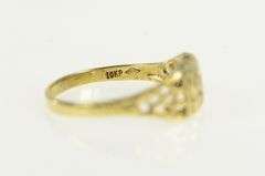 10K Yellow Gold S Diamond Cut Letter Monogram Name Initial Ring