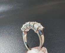 White Gold Plated 5.07 Ct VVs1 F-G Fire Mossanite Ring