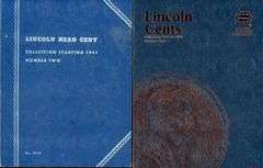 2 Lincoln Wheat Cent Albums: 1941 – 1975