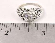 Heart CZ Ring in Sterling Silver