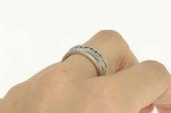 14K White Gold 0.33 Ctw Diamond Men's Wedding Band Ring
