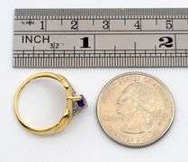 Tastegul 14k YG Marquise Amethyst Ring