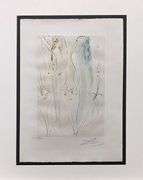 Rare Hand Signed Salvador Dali Etching with Gold Dust Cirac 1971