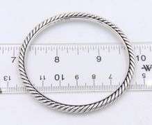 David Yurman 4mm Cable Bangle Bracelet in Sterling Silver