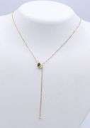 Simple Yellow Gold Box Chain with Heart adjustable Clasp