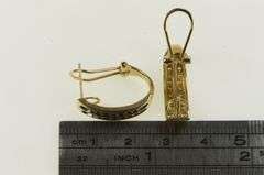 10K Yellow Gold 0.50 Ctw Diamond Squared Statement Hoop Earrings