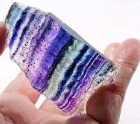 Unworked 114ct untreated bi-color Lace Fluorite