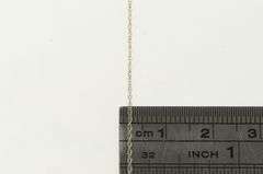 10K White Gold 0.8mm Rolling Simple Twist Plain Chain Link Necklace