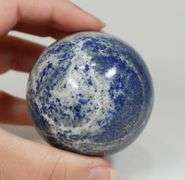 Eye catching 1,620ct bullseye Lapis sphere