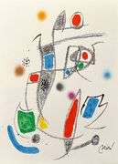 Collectible Limited Edition Joan Miro Lithograph Circa 1975