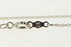 10K White Gold 0.8mm Rolling Simple Twist Plain Chain Link Necklace