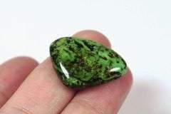 Really cool 16.85ct green Turquoise cabochon
