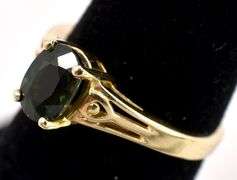 Alluring Green Gemstone Ring in 14K Yellow Gold