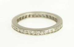Platinum 0.75 Ctw Diamond Eternity Wedding Band Ring