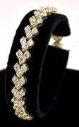 Glorious 10K Yellow Gold Cubic Zirconia Tennis Bracelet