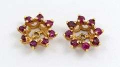 Practical 14K and Ruby Earring Jackets