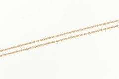 14K Rose Gold 1.0mm Cable Chain Simple Fancy Link Necklace