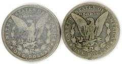 Two Different Morgan Silver Dollars: 1880 & 1900-O