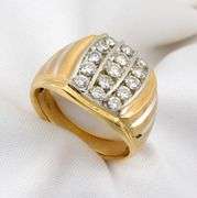 Flashy Man's 1 Ct. Diamond Cluster Ring