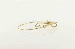 14K Yellow Gold Retro Umbrella Charm Holder Loop Vintage Pendant